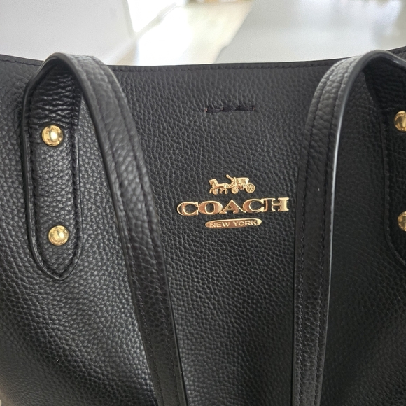 Coach Black Leather Tote Bag - Picture 6 of 10